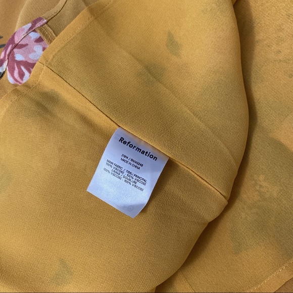 Reformation Juliette High Slit Sweetheart Neckline Floral Midi Dress In Angelica - Picture 15 of 16